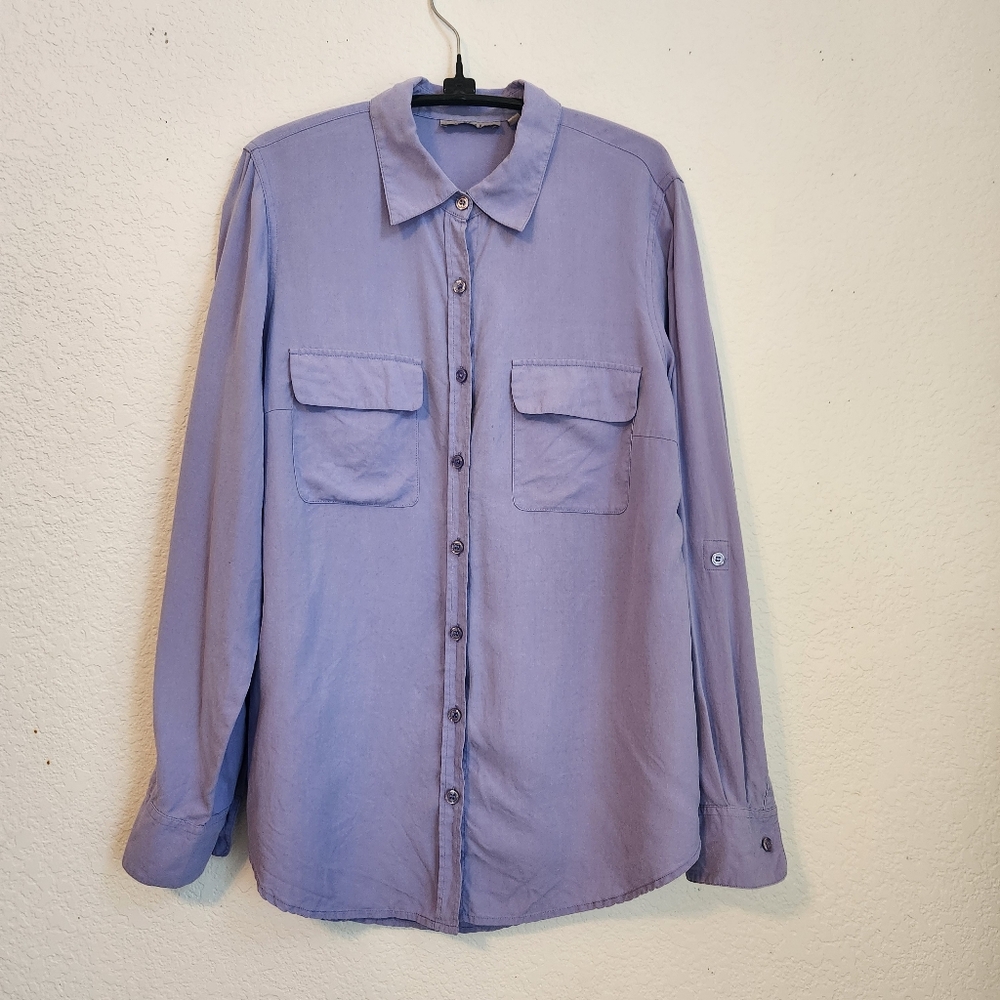 New‎ York Nexx 100% Silk Button-Down Shirt, Size M